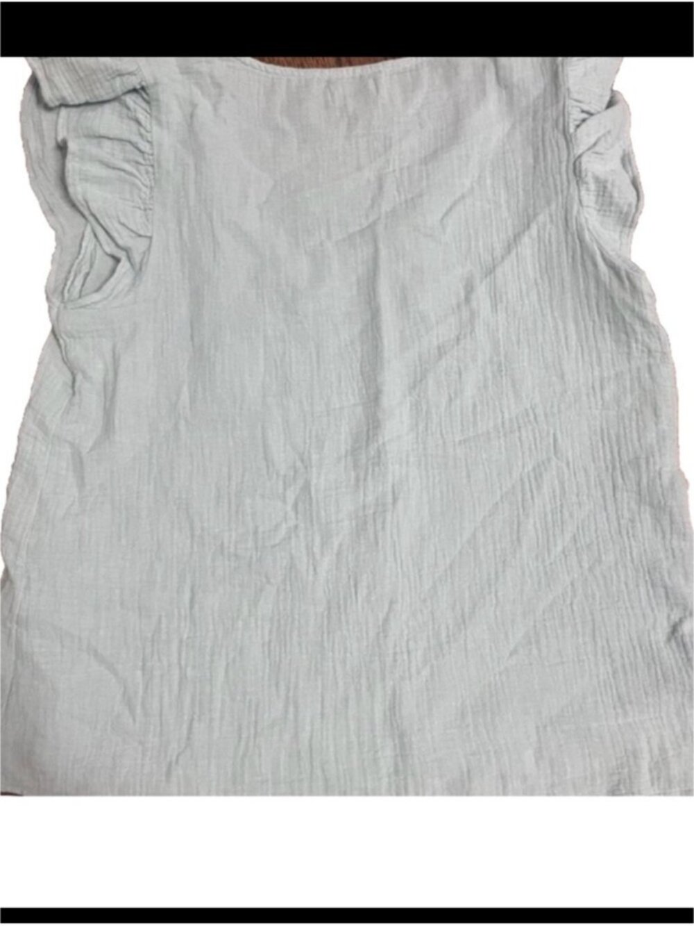 Light mint Green Flutter Sleeve Tank Top - Picture 2 of 2